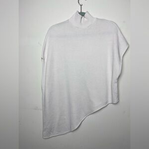 Zara White Asymmetrical Sweatshirt